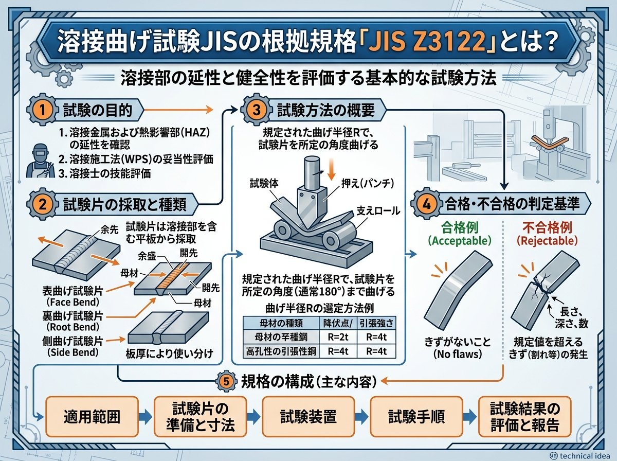 溶接曲げ試験JISの根拠規格「JIS Z3122」とは何か