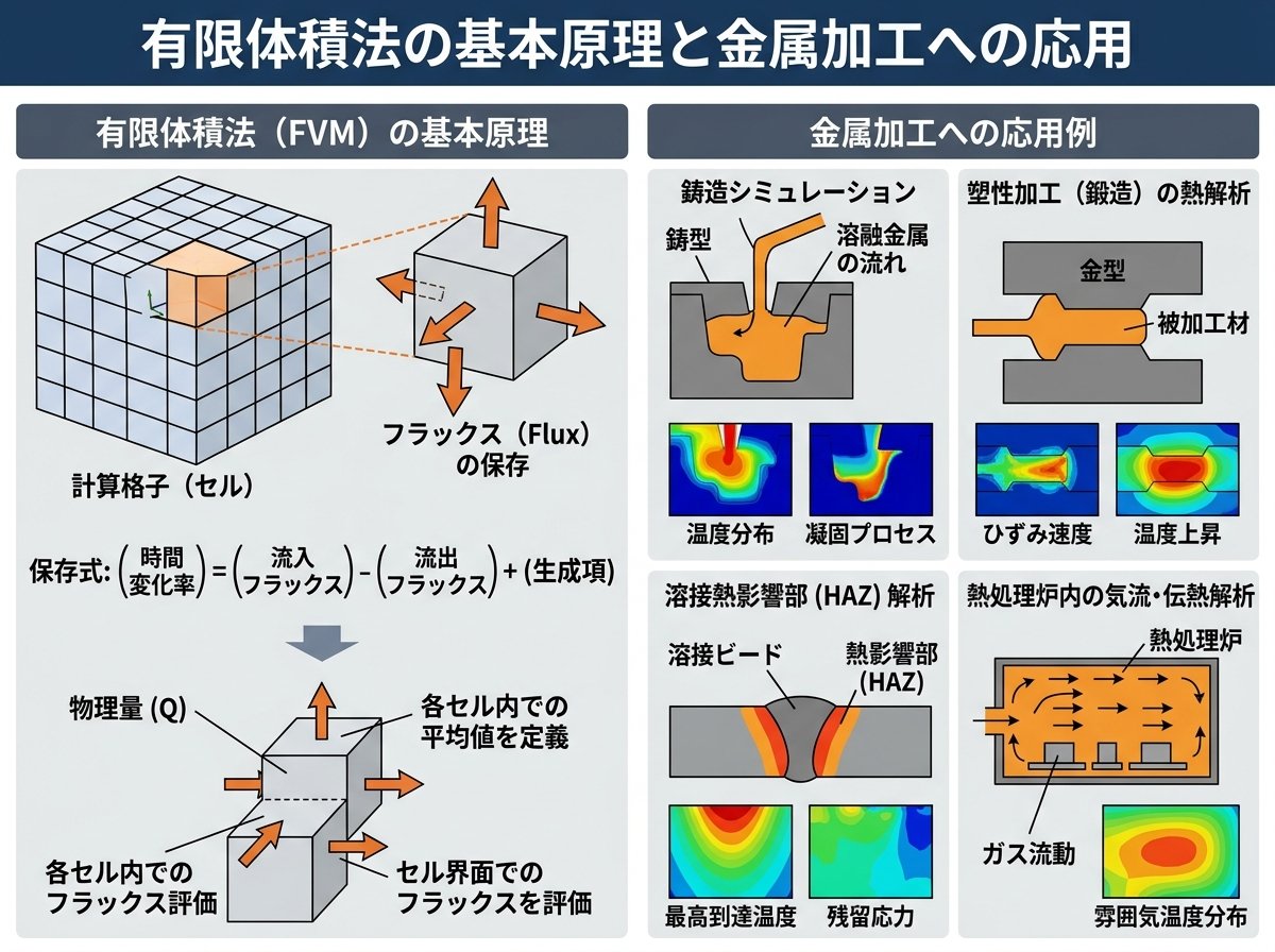 有限体積法の基本原理と金属加工への応用