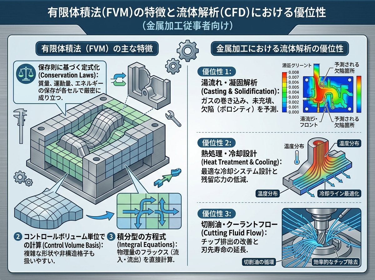 有限体積法の特徴と流体解析における優位性