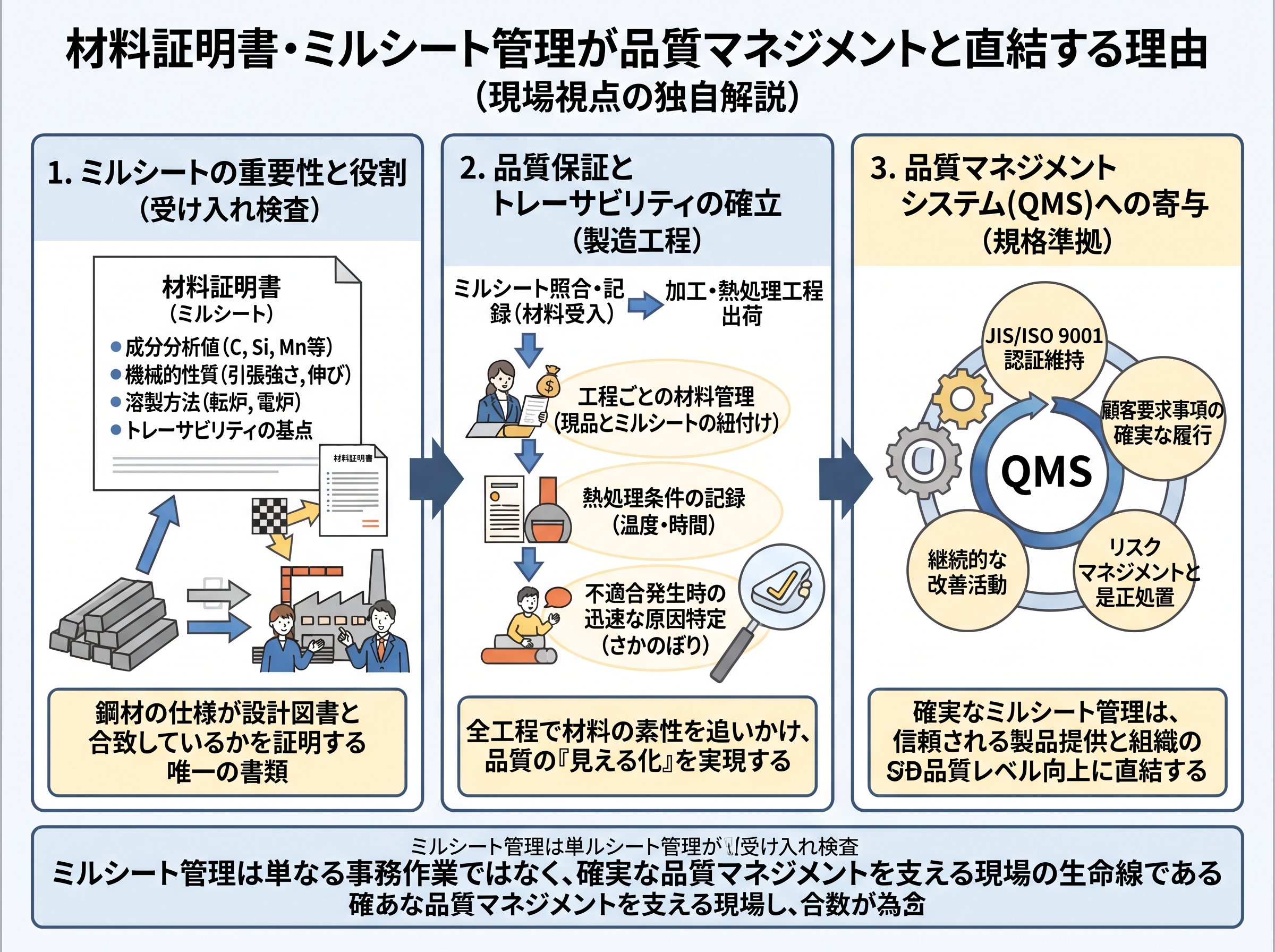 材料証明書・ミルシート管理が品質マネジメントと直結する理由(現場視点の独自解説)